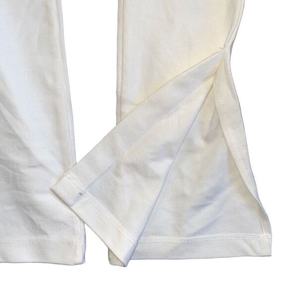 Forever 21 Y2K Cream Long Leggings Vanilla Ankle Slit Bootcut Small 26x30 - Picture 4 of 8